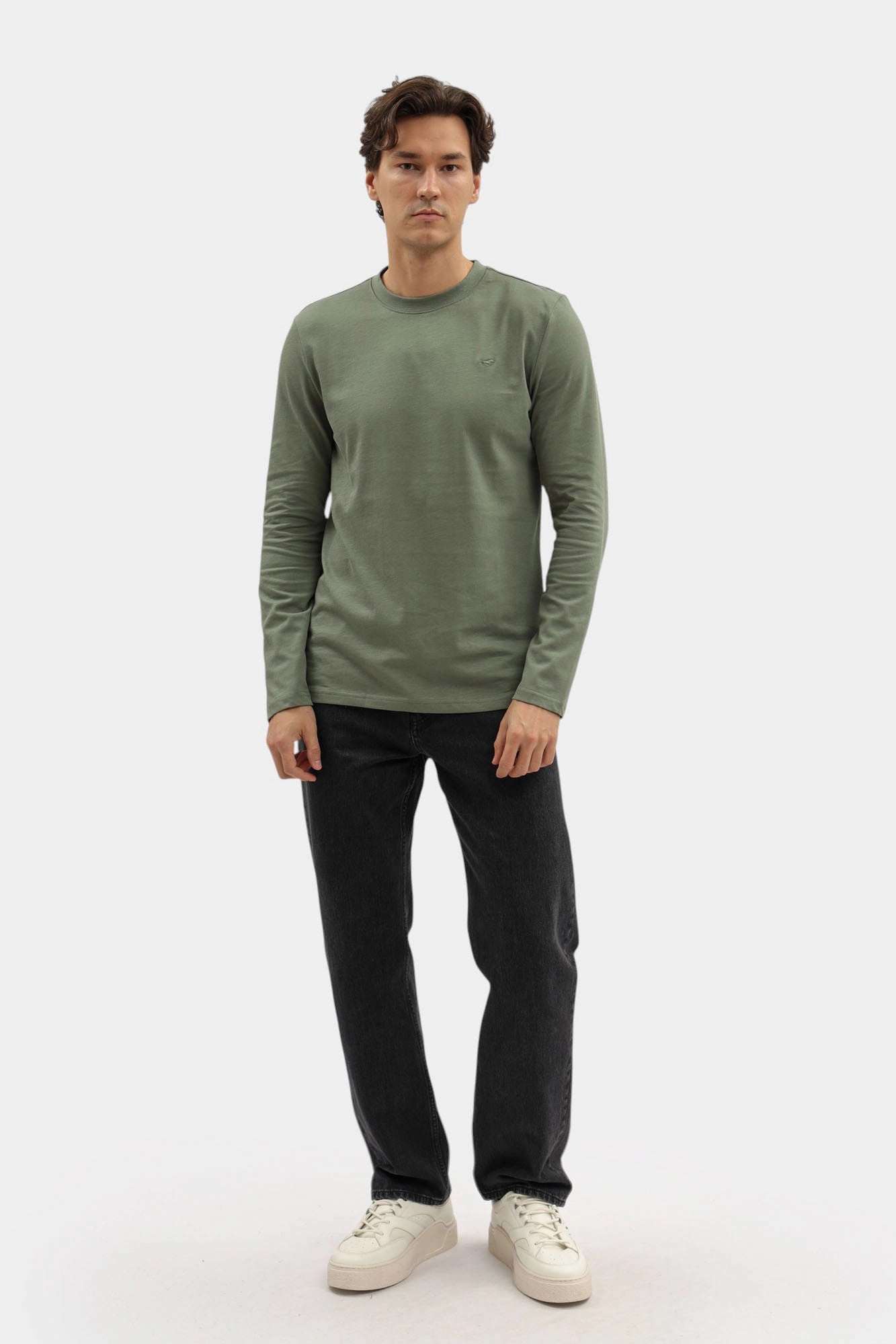 Męski Longsleeve Mustang Style Arlington Agave Green 1016874 6473