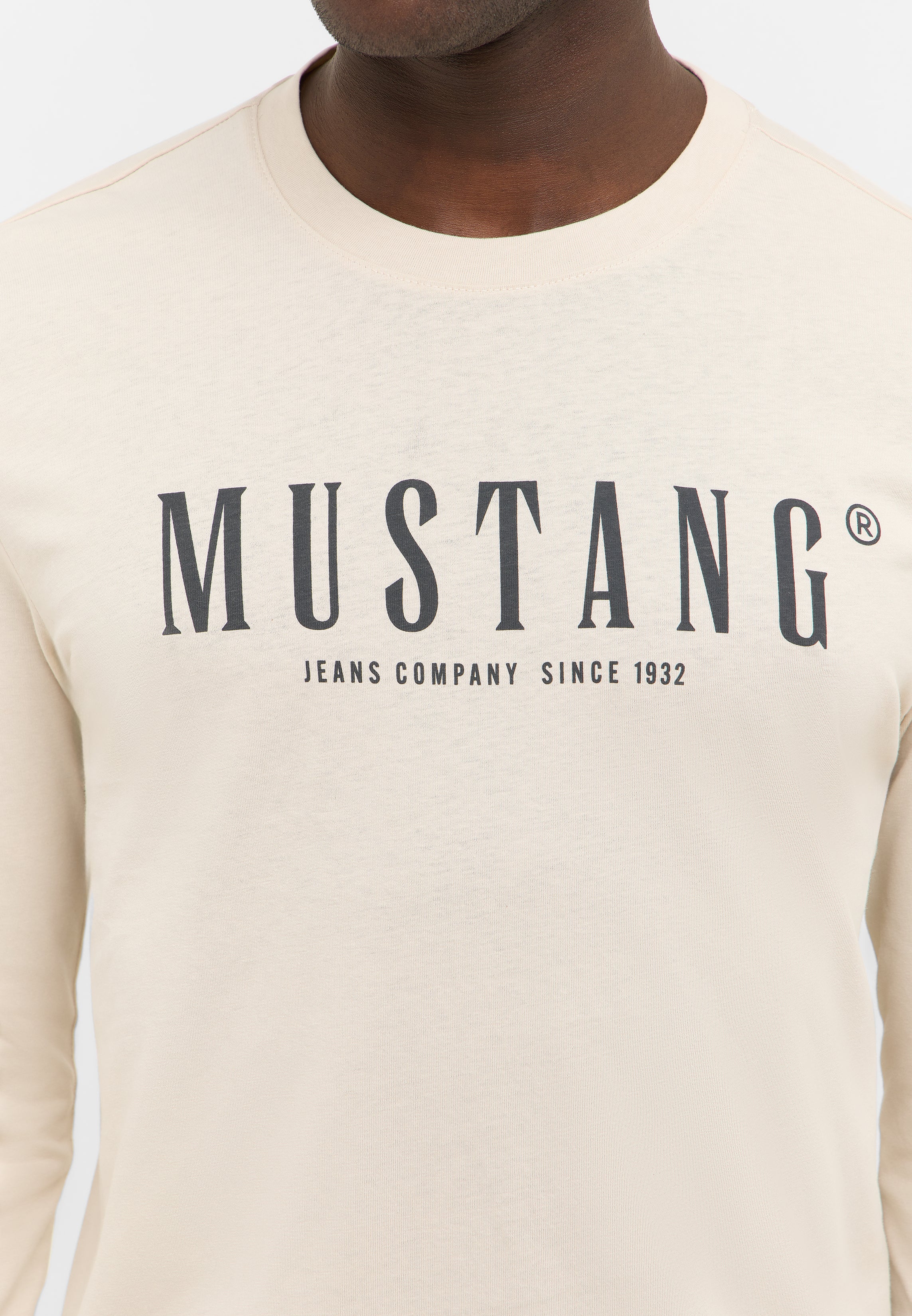 Męski Longsleeve Mustang Style Asheville Oatmeal 1016873 4092