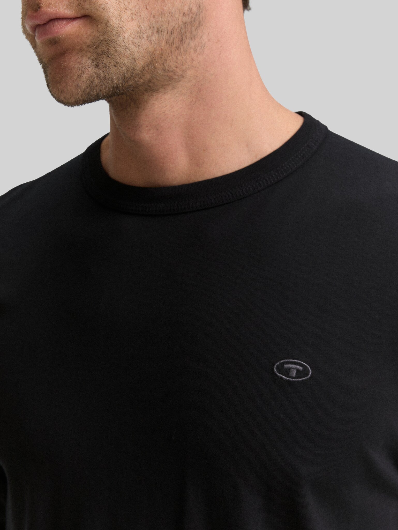 Męski Longsleeve Tom Tailor Basic Black 1048902 29999