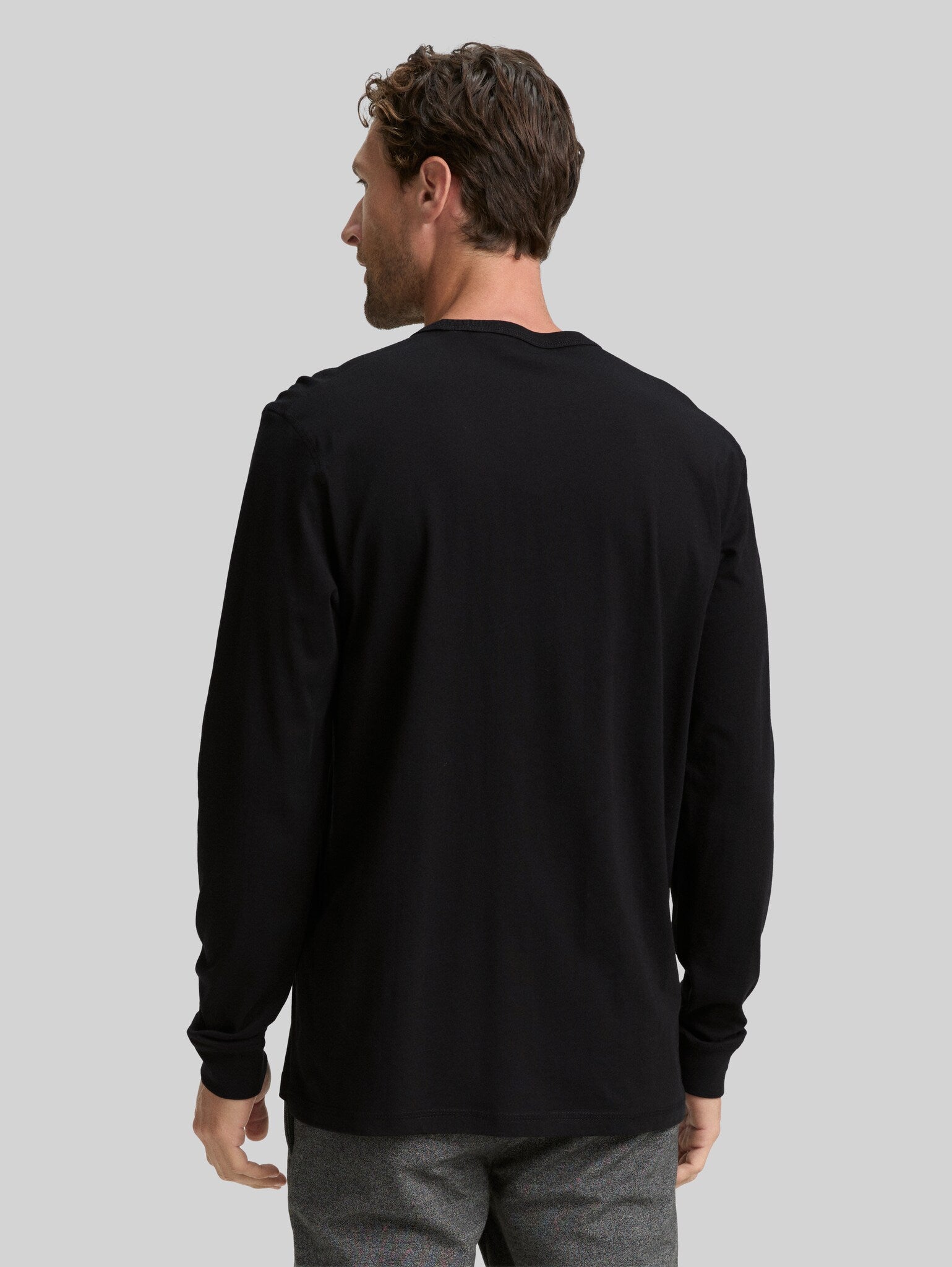 Męski Longsleeve Tom Tailor Basic Black 1048902 29999