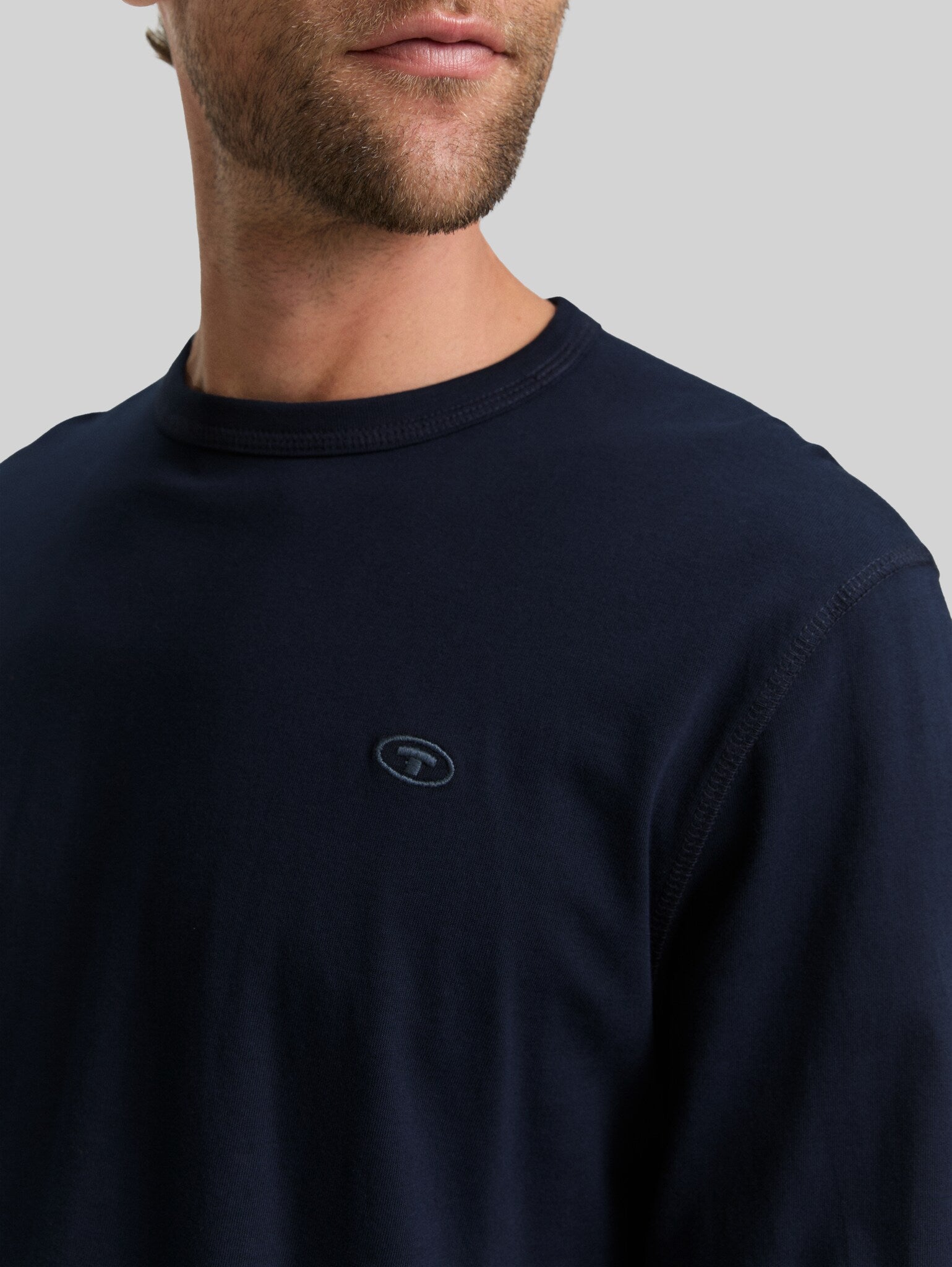 Męski Longsleeve Tom Tailor Basic Sky Captain Blue 1048902 10668