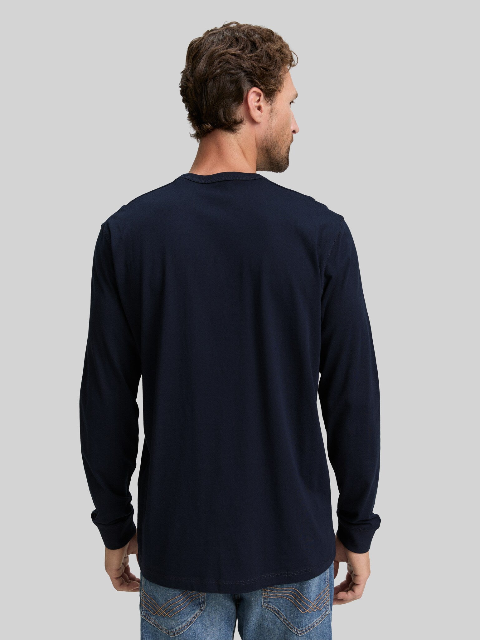 Męski Longsleeve Tom Tailor Basic Sky Captain Blue 1048902 10668