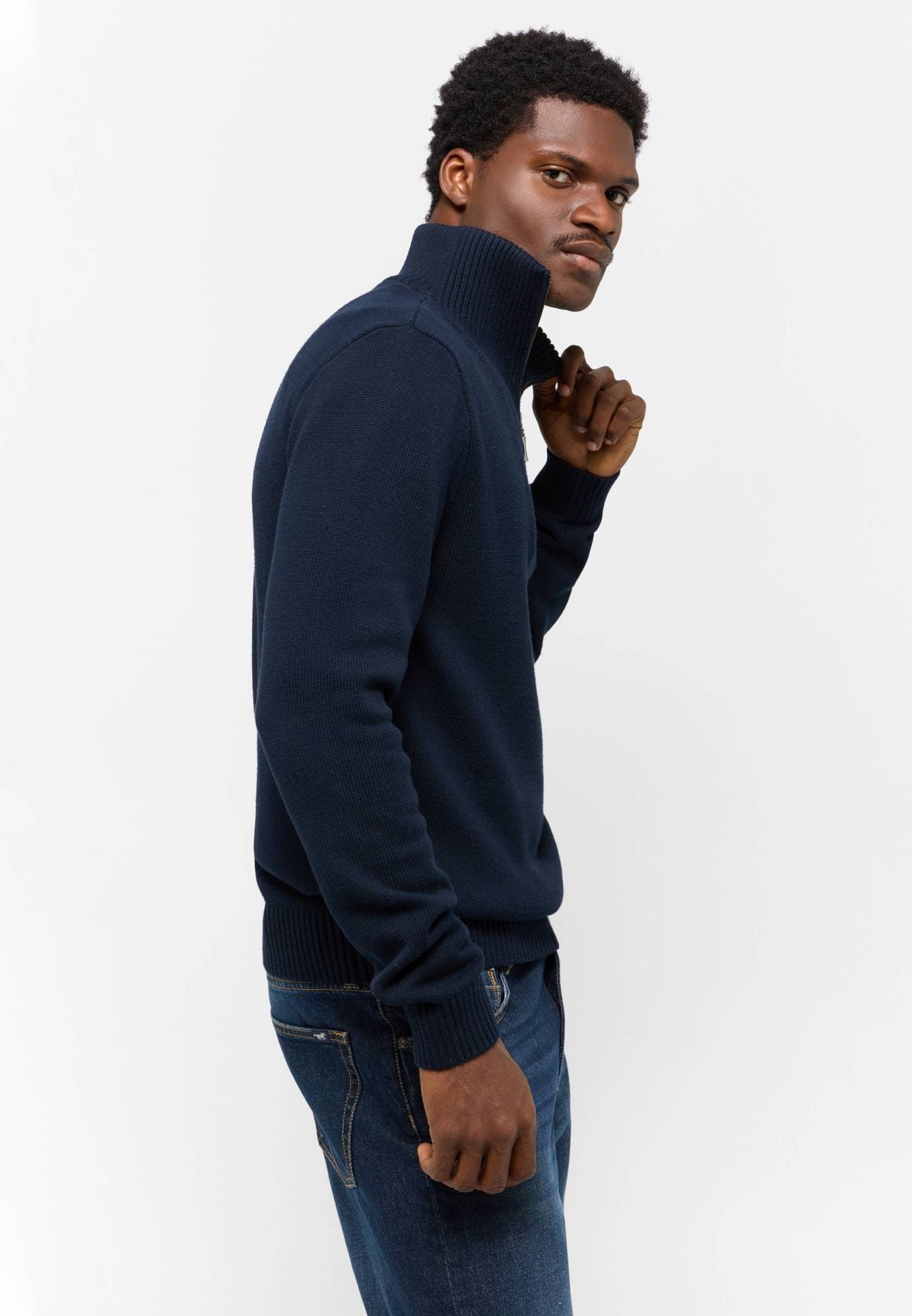 Męski Sweter Mustang Eastvale Dark Sapphire 1015802 4136