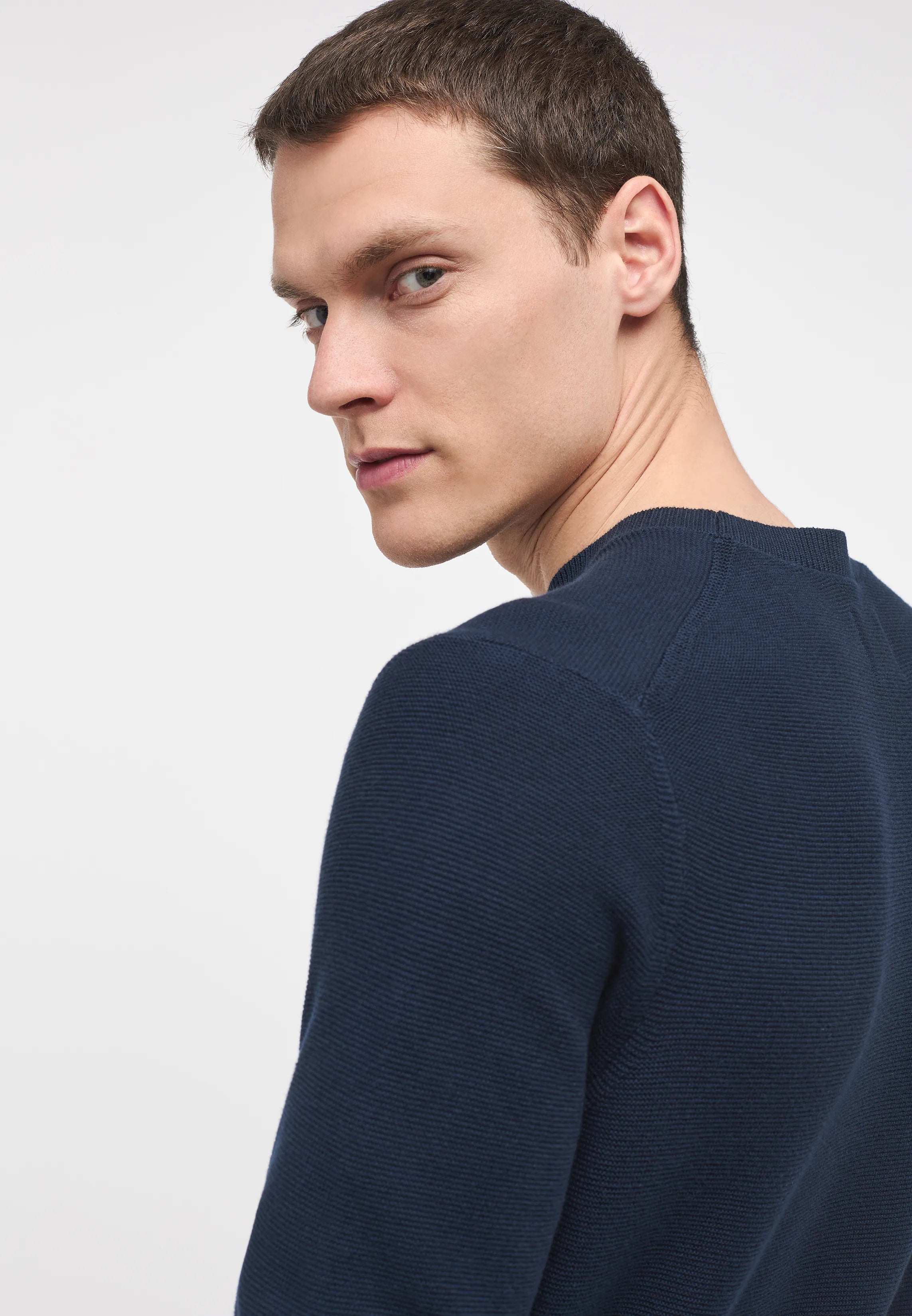 Męski Sweter Mustang Style Emil C Basic Total Eclipse 1014115 5226