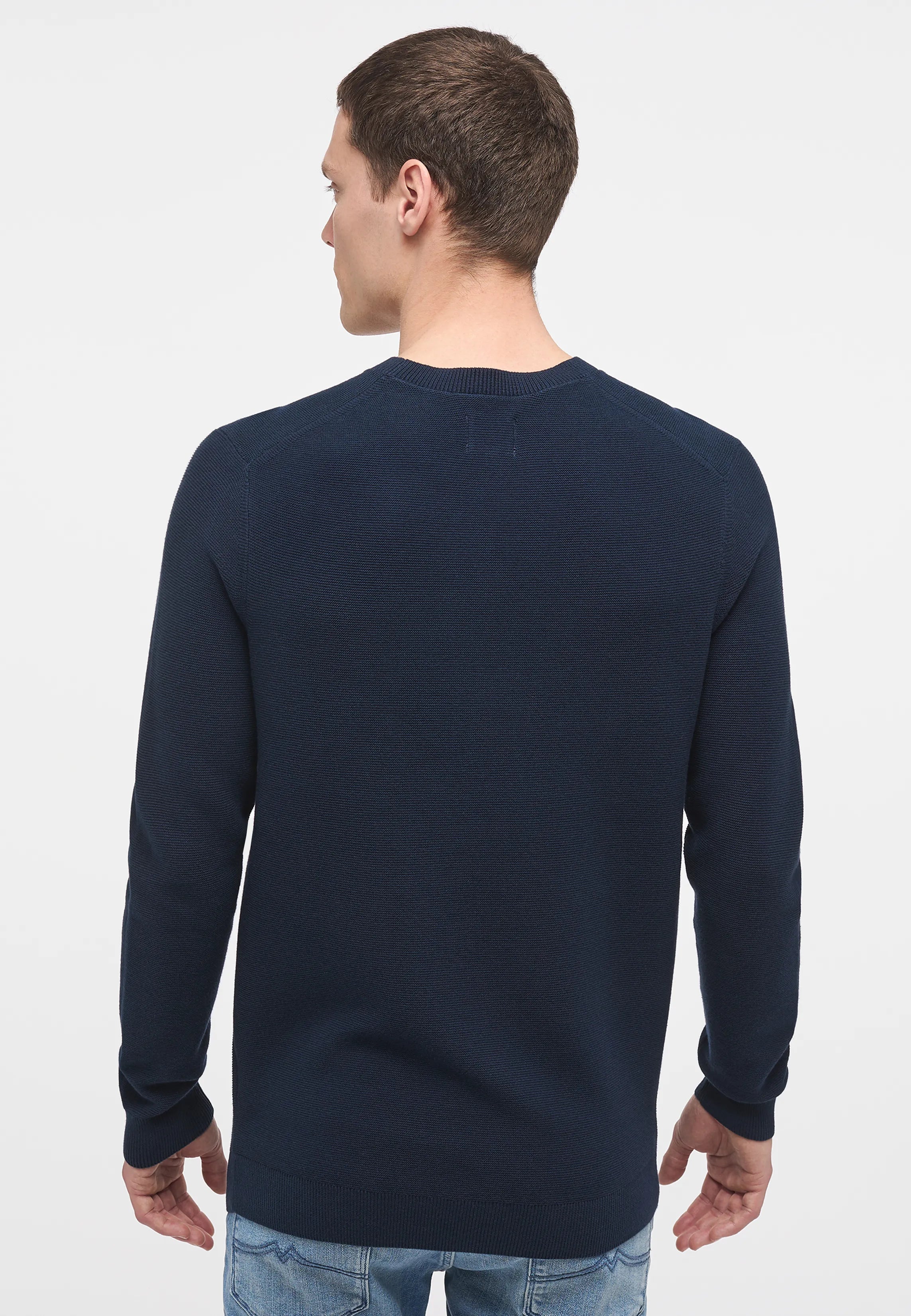 Męski Sweter Mustang Style Emil C Basic Total Eclipse 1014115 5226