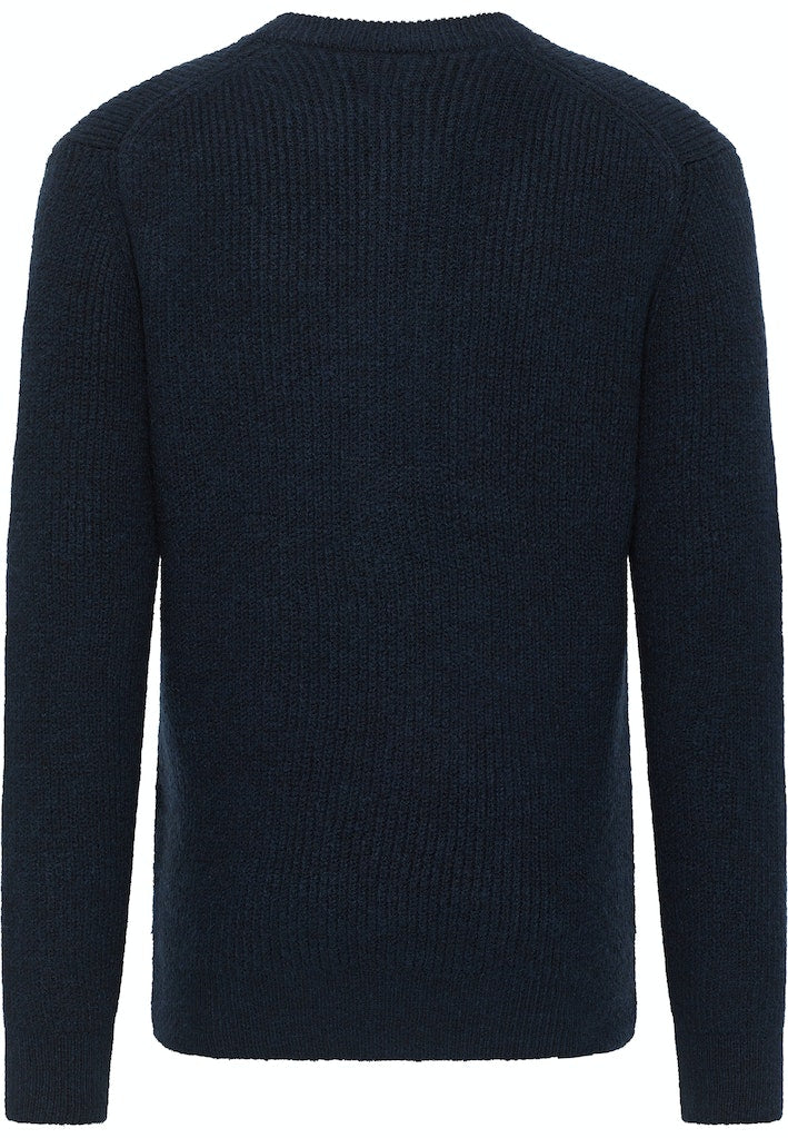Męski Sweter Mustang Style Emil C Henley Total Eclipse 1014118 5226