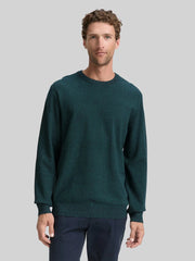 Męski Sweter Tom Tailor Structured Crewneck Knit Jasper Green Navy Twotone 1047570 38770