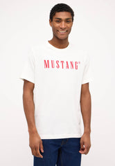 Męski T-Shirt Koszulka MUSTANG Style Austin Cannoli Cream 1014695 2084