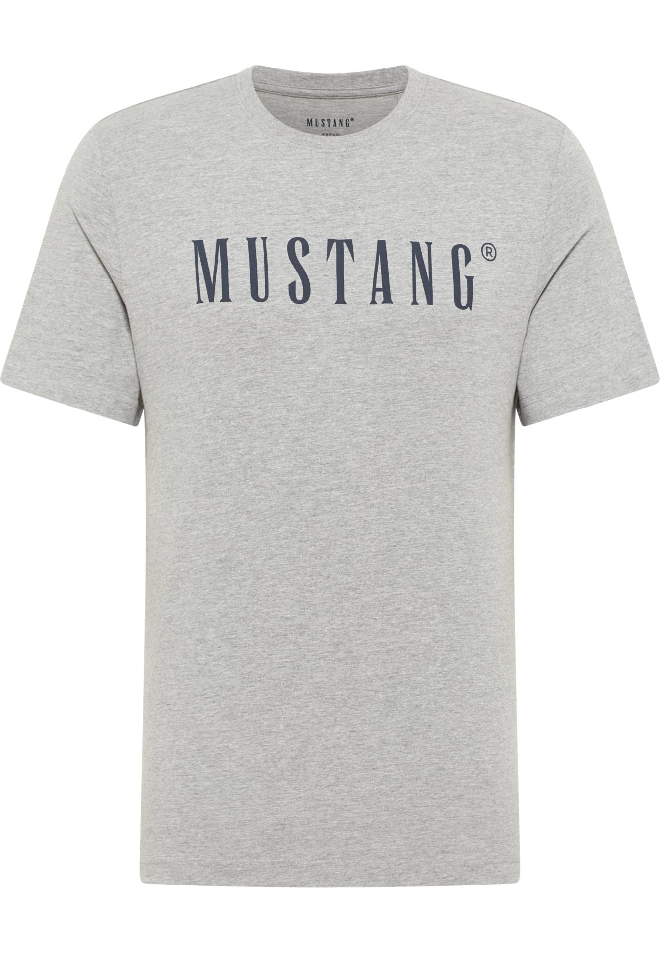 Męski T-Shirt Koszulka MUSTANG Style Austin Mid Grey Melange 1014695 4140