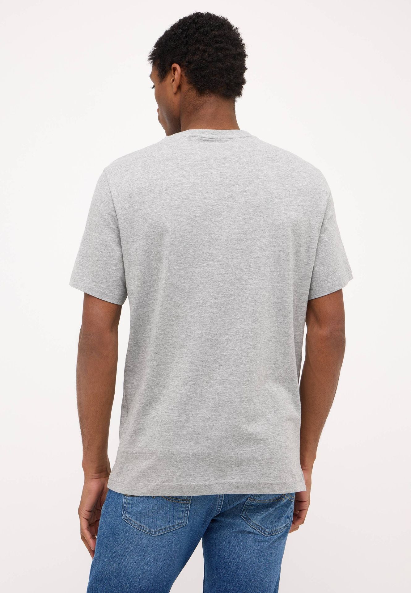 Męski T-Shirt Koszulka MUSTANG Style Austin Mid Grey Melange 1014695 4140