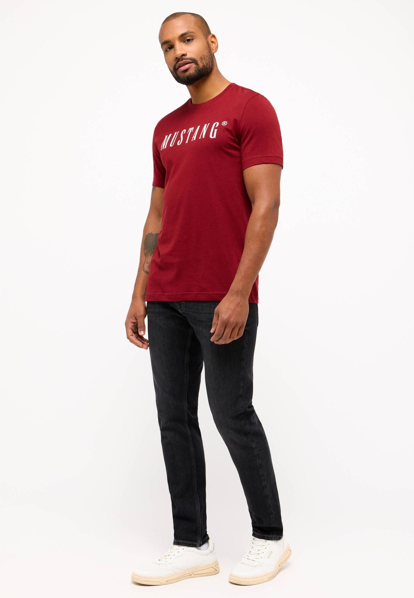 Męski T-Shirt Koszulka MUSTANG Style Austin Syrah 1014695 7187