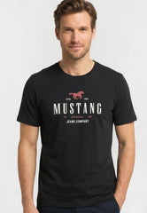 Męski T-Shirt Mustang Style Alex C Print Black 1016683 4142