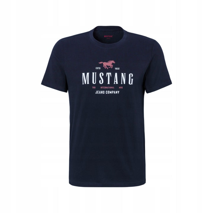 Męski T-Shirt Mustang Style Alex C Print Dark Sapphire 1016683 4136