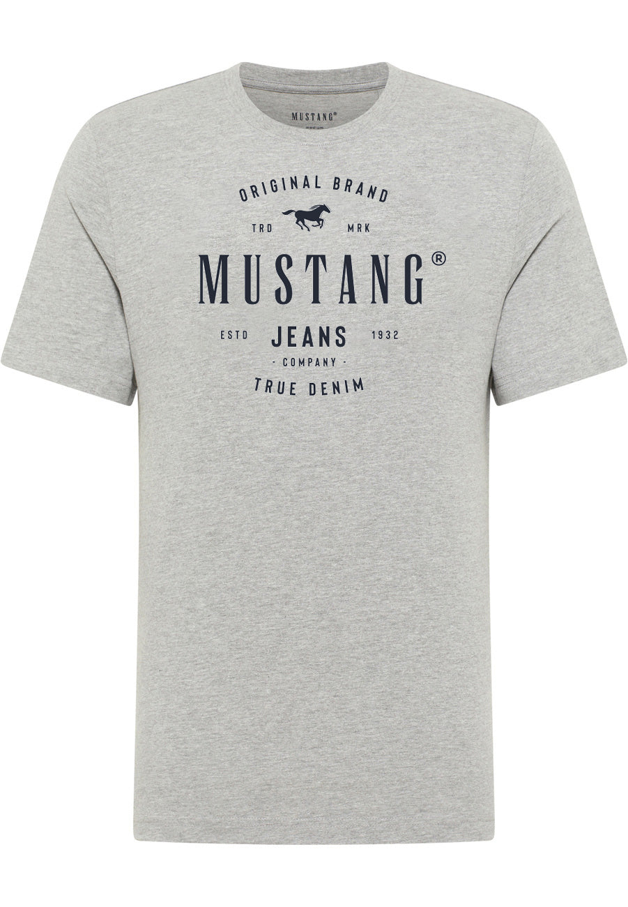 Męski T-Shirt Mustang Style Alex Mid Grey Mélange 1018003 4140