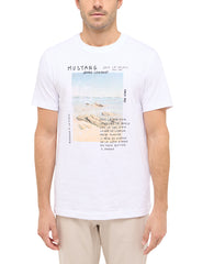 Męski T-Shirt Mustang Style Austin Bright White 1016282 2007