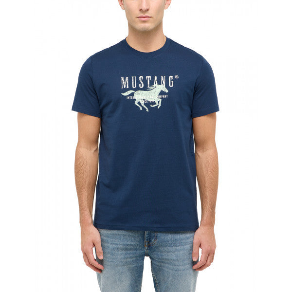 Męski T-Shirt Mustang Style Austin Dress Blues 1016484 5334