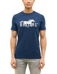 Męski T-Shirt Mustang Style Austin Dress Blues 1016492 5334
