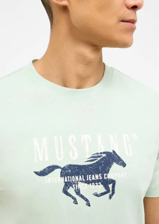 Męski T-Shirt Mustang Style Austin Frosty Green 1016484 6180
