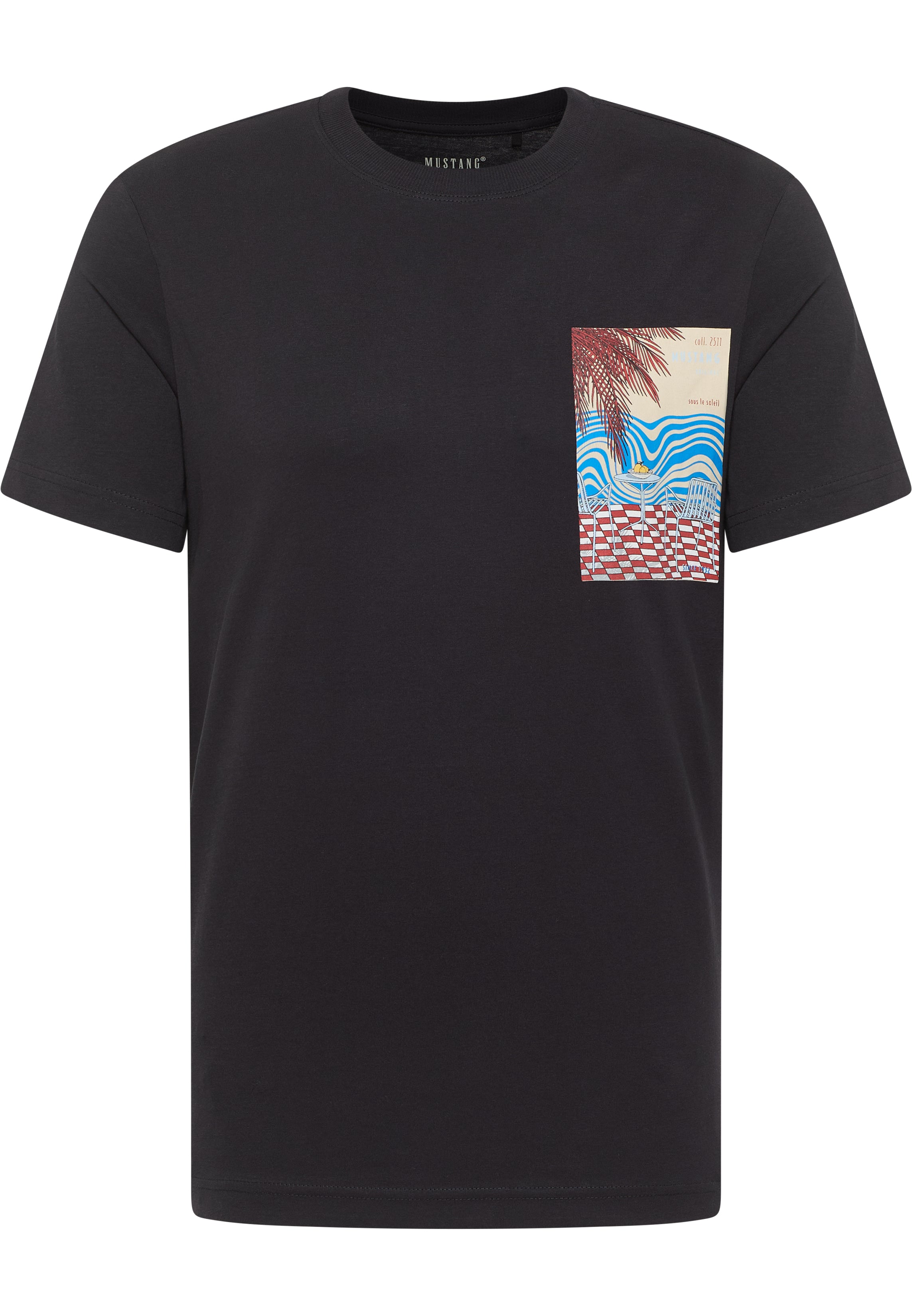 Męski T-Shirt Mustang Style Austin Jet Black 1016270 4188