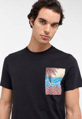 Męski T-Shirt Mustang Style Austin Jet Black 1016270 4188