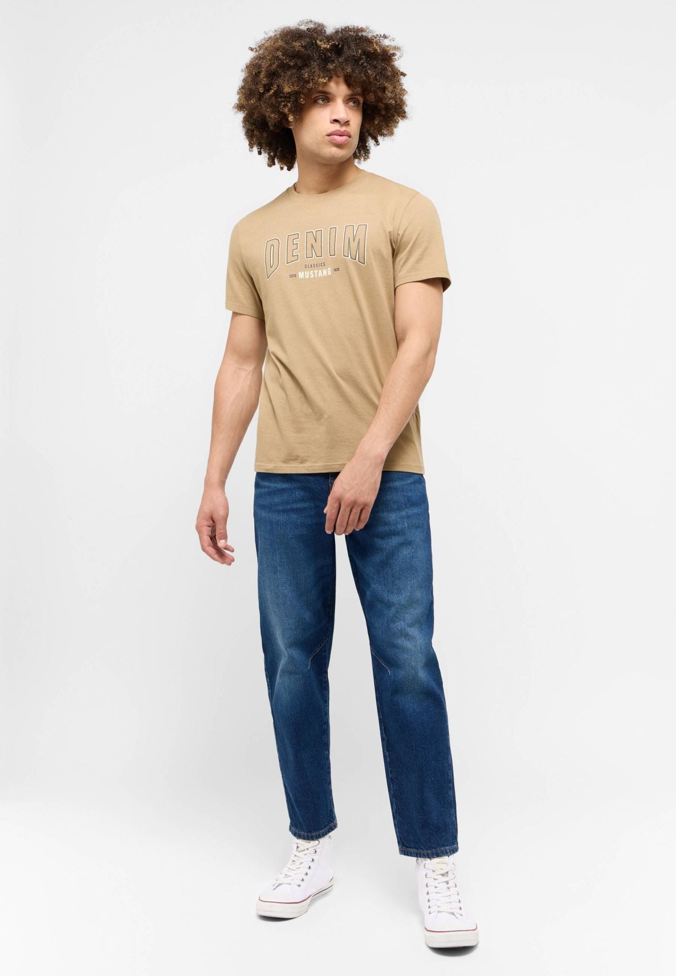 Męski T-Shirt Mustang Style Austin Petrified Oak 1015647 3378