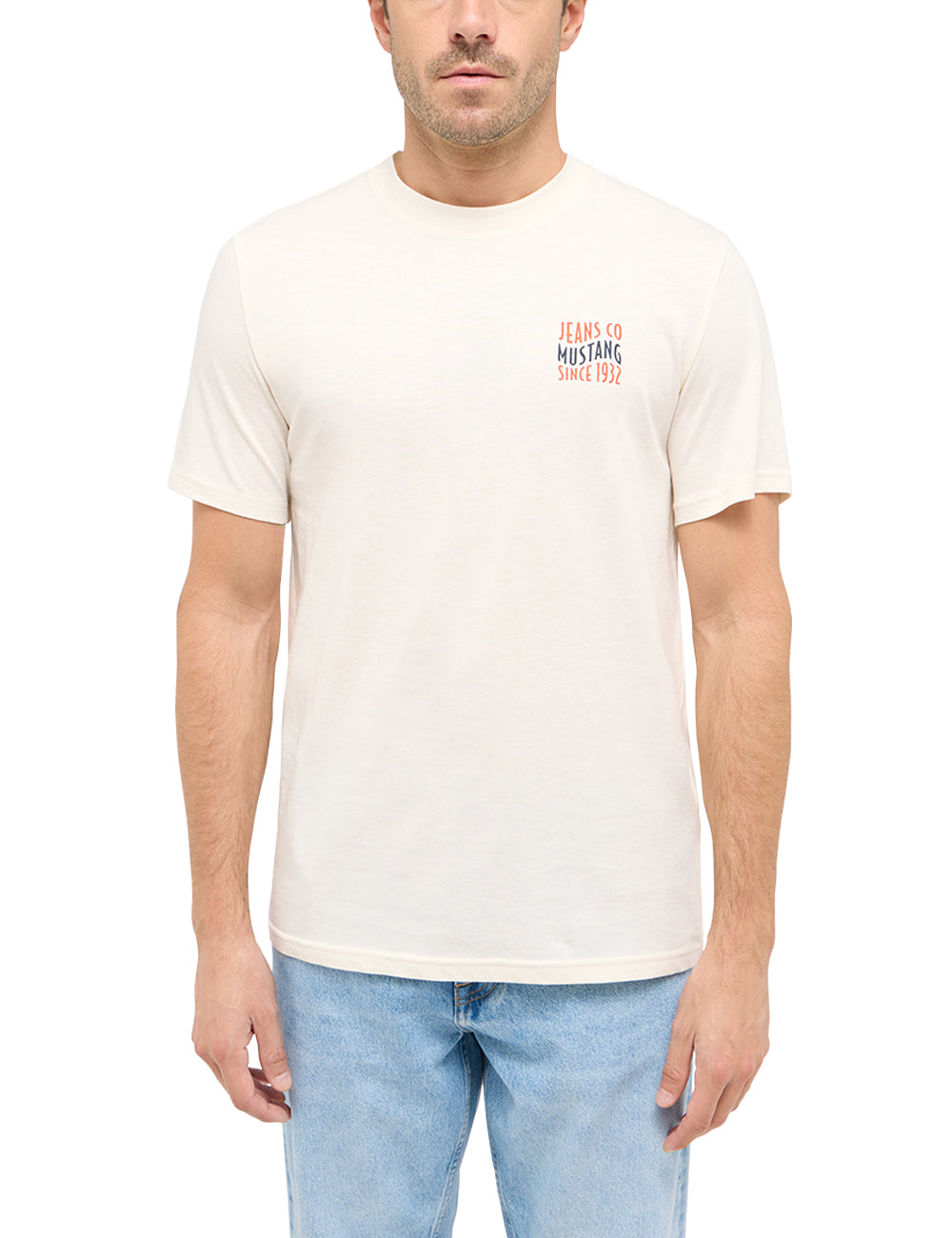 Męski T-Shirt Mustang Style Austin Whisper White 1016267 2013