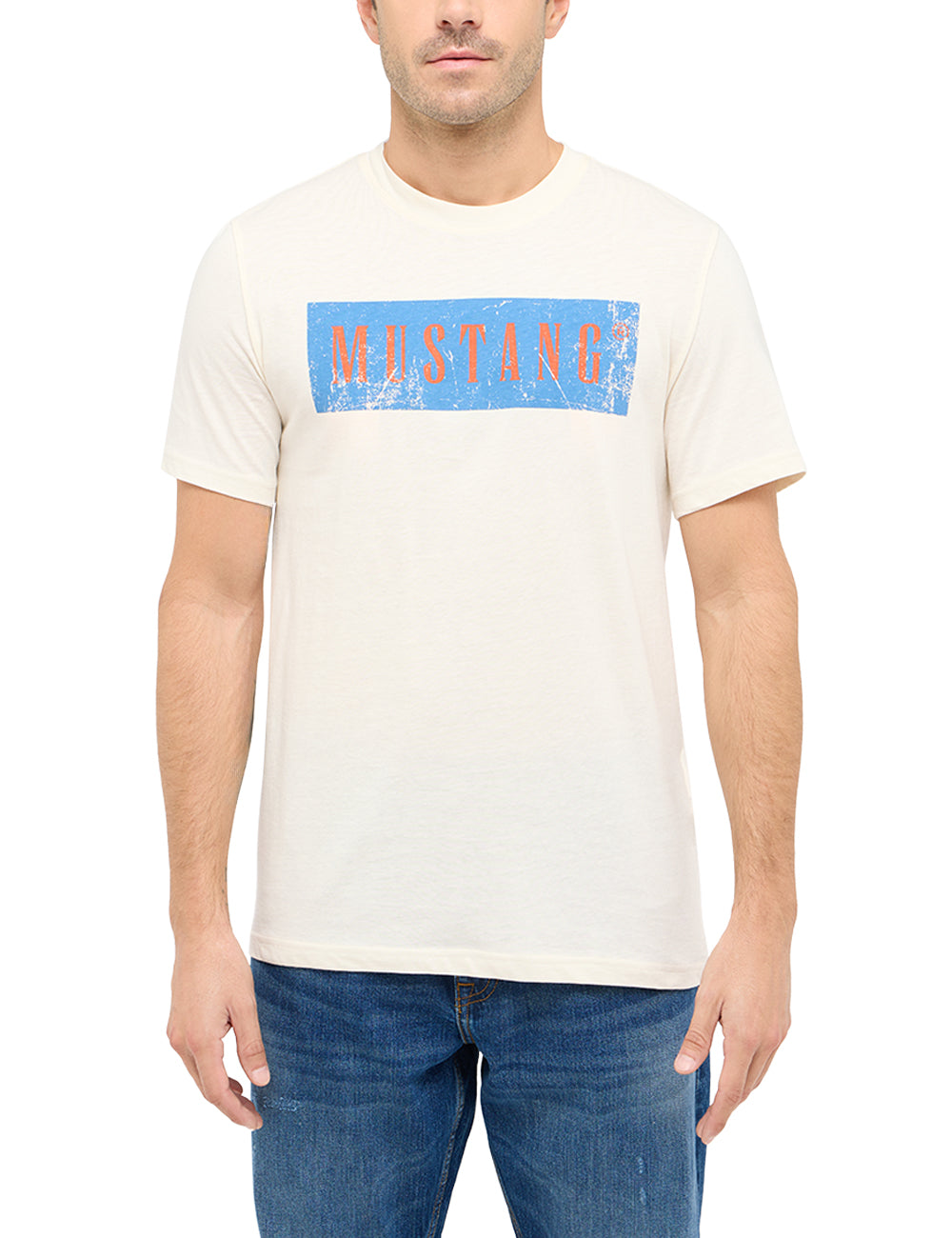 Męski T-Shirt Mustang Style Austin Whisper White 1016274 2013
