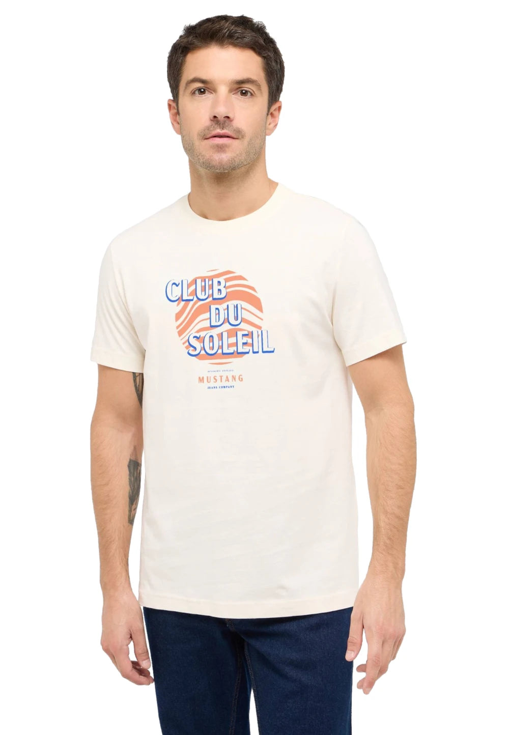 Męski T-Shirt Mustang Style Austin Whisper White 1016278 2013