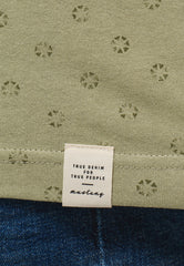 Męski T-shirt MUSTANG Aidan C AOP Indigo Dots 6205 1013555 12417