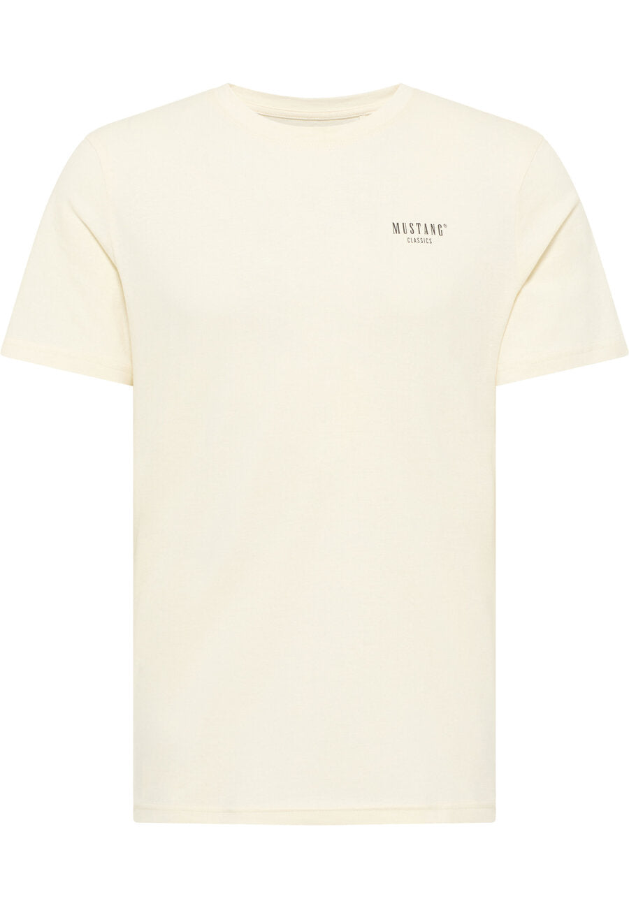 Męski T-Shirt Mustang Austin Koszulka Nadruk Logo Light Gray 1015828 3003