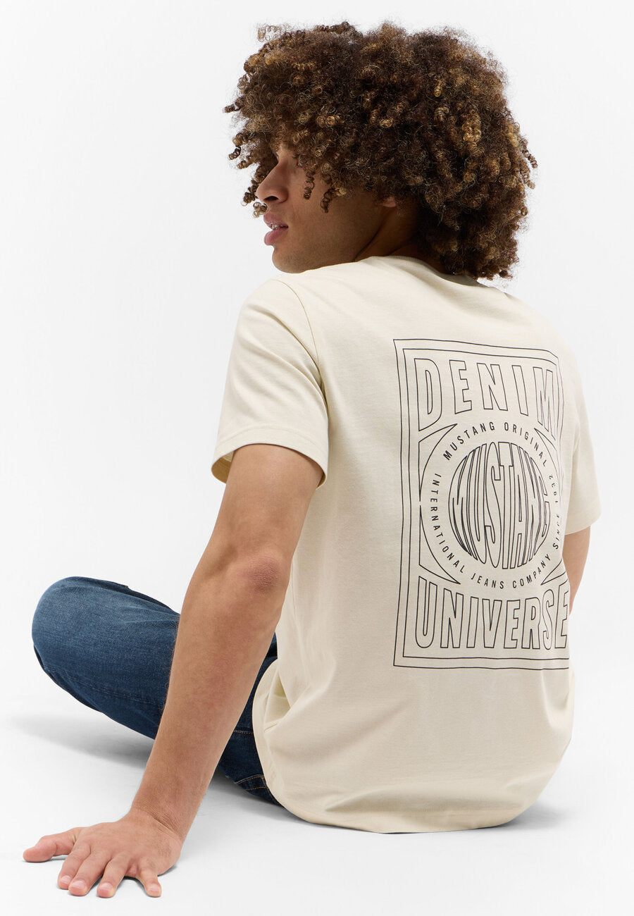 Męski T-shirt MUSTANG Austin Light Gray 1015657 3003