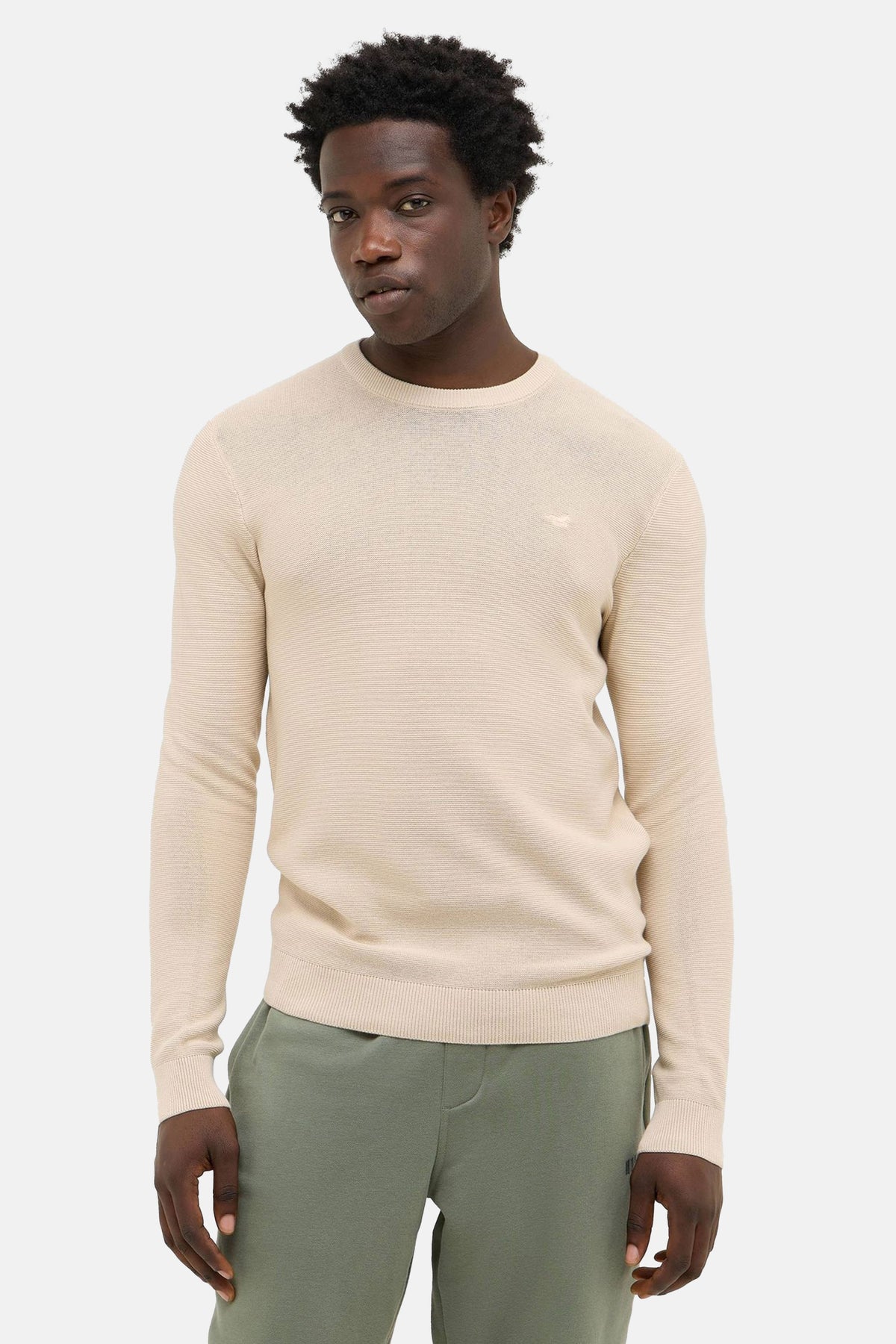 Męski sweter Mustang Style Elliot Oatmeal 1016844 4092