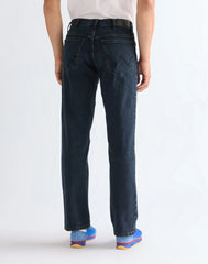 Męskie Jeansy Proste Wrangler Straight Blue Black 112126009
