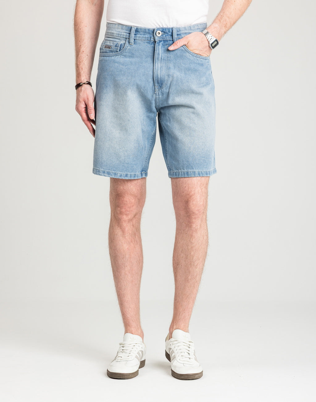 Męskie Spodenki Jeansowe Marcus Justin 2236 Shorts Light Blue Snow 2-7000166