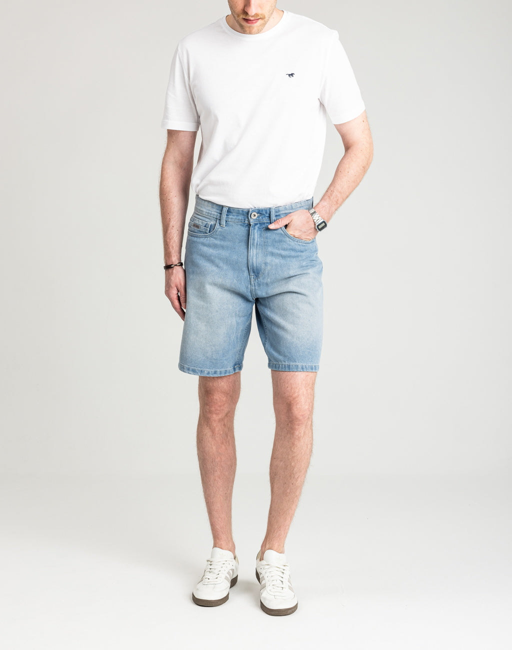 Męskie Spodenki Jeansowe Marcus Justin 2236 Shorts Light Blue Snow 2-7000166