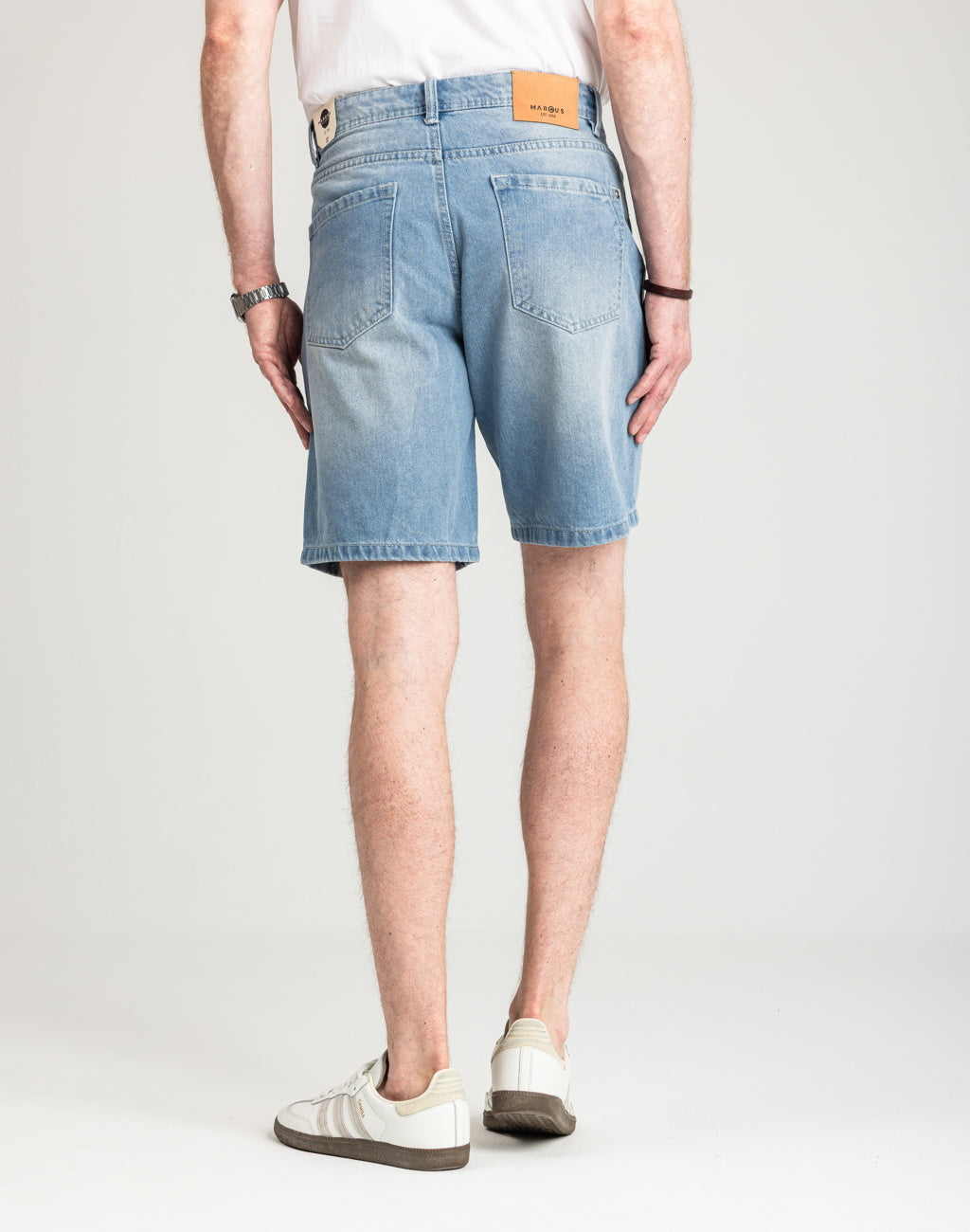 Męskie Spodenki Jeansowe Marcus Justin 2236 Shorts Light Blue Snow 2-7000166
