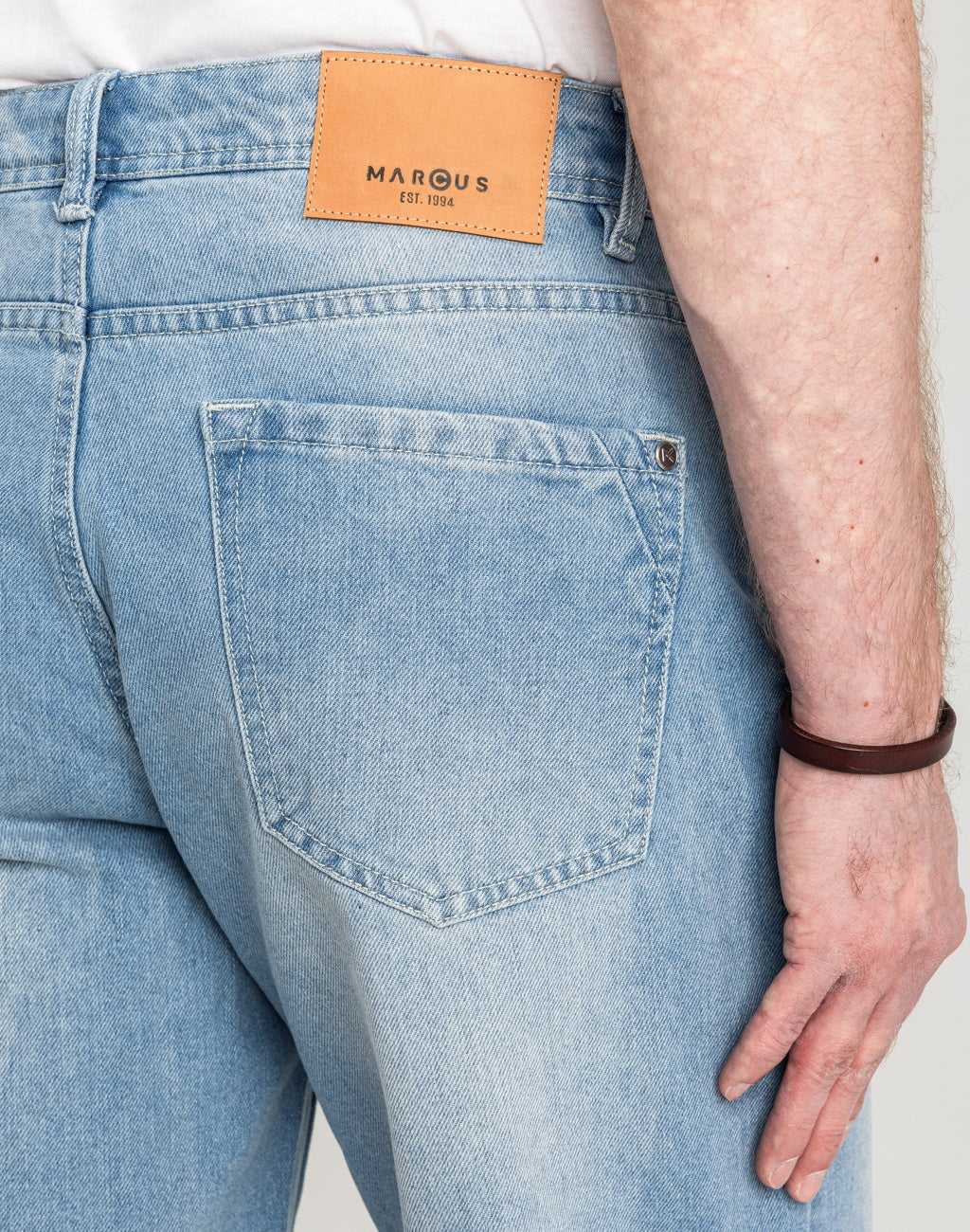Męskie Spodenki Jeansowe Marcus Justin 2236 Shorts Light Blue Snow 2-7000166