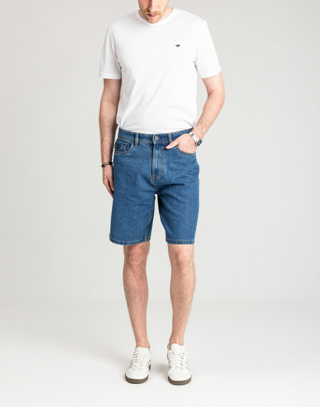 Męskie Spodenki Jeansowe Marcus Justin 2239 Shorts Med. Blue Wash 2-7000168