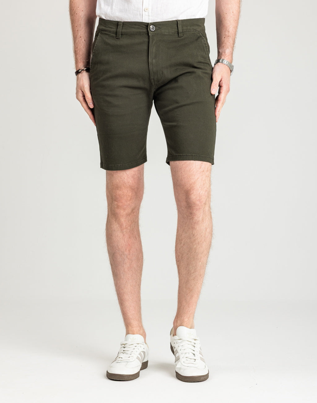 Męskie Spodenki Marcus Gerry Chino Shorts Olive Green 19-200266-5052