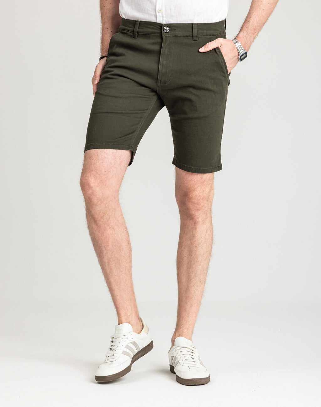 Męskie Spodenki Marcus Gerry Chino Shorts Olive Green 19-200266-5052