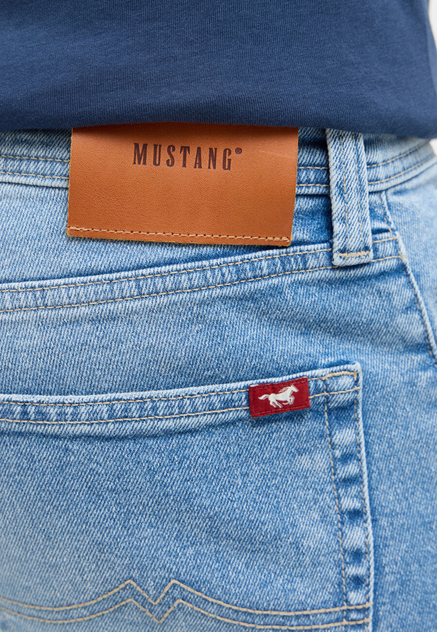 Męskie Spodnie Jeansowe MUSTANG Denver Straight Denim Blue 1014878 5000 414