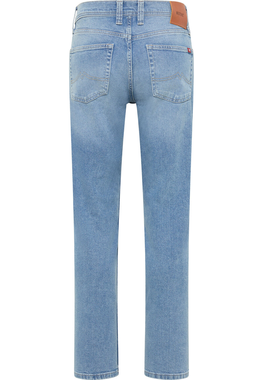 Męskie Spodnie Jeansowe MUSTANG Denver Straight Denim Blue 1014878 5000 414