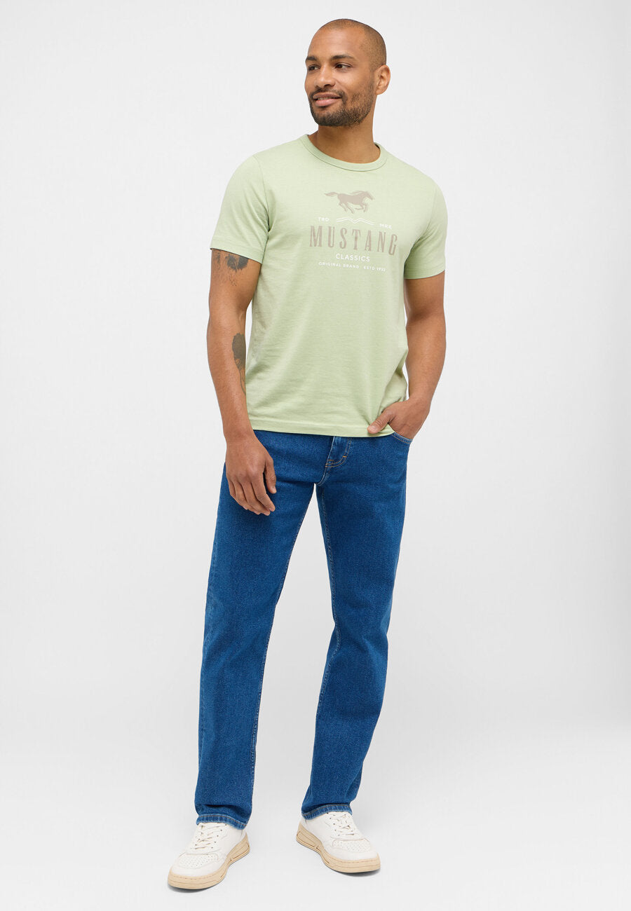 Męskie Spodnie Jeansowe MUSTANG Denver Straight Denim Blue 1014878 5000 700