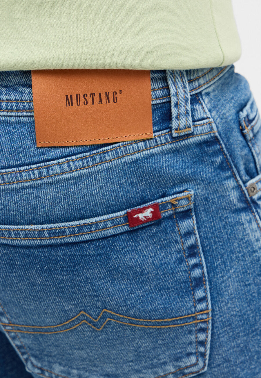 Męskie Spodnie Jeansowe MUSTANG Denver Straight Denim Blue 1014878 5000 784