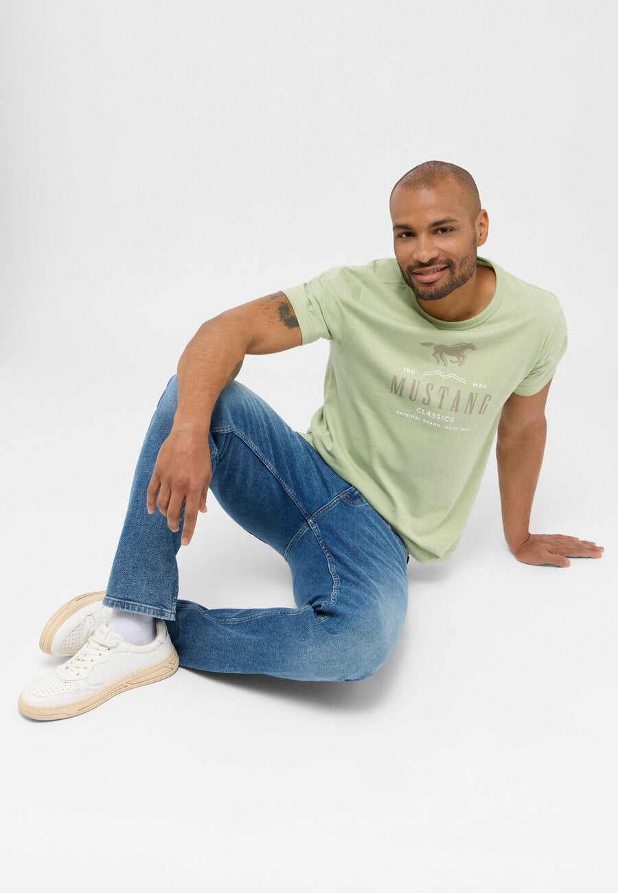 Męskie Spodnie Jeansowe MUSTANG Denver Straight Denim Blue 1014878 5000 784