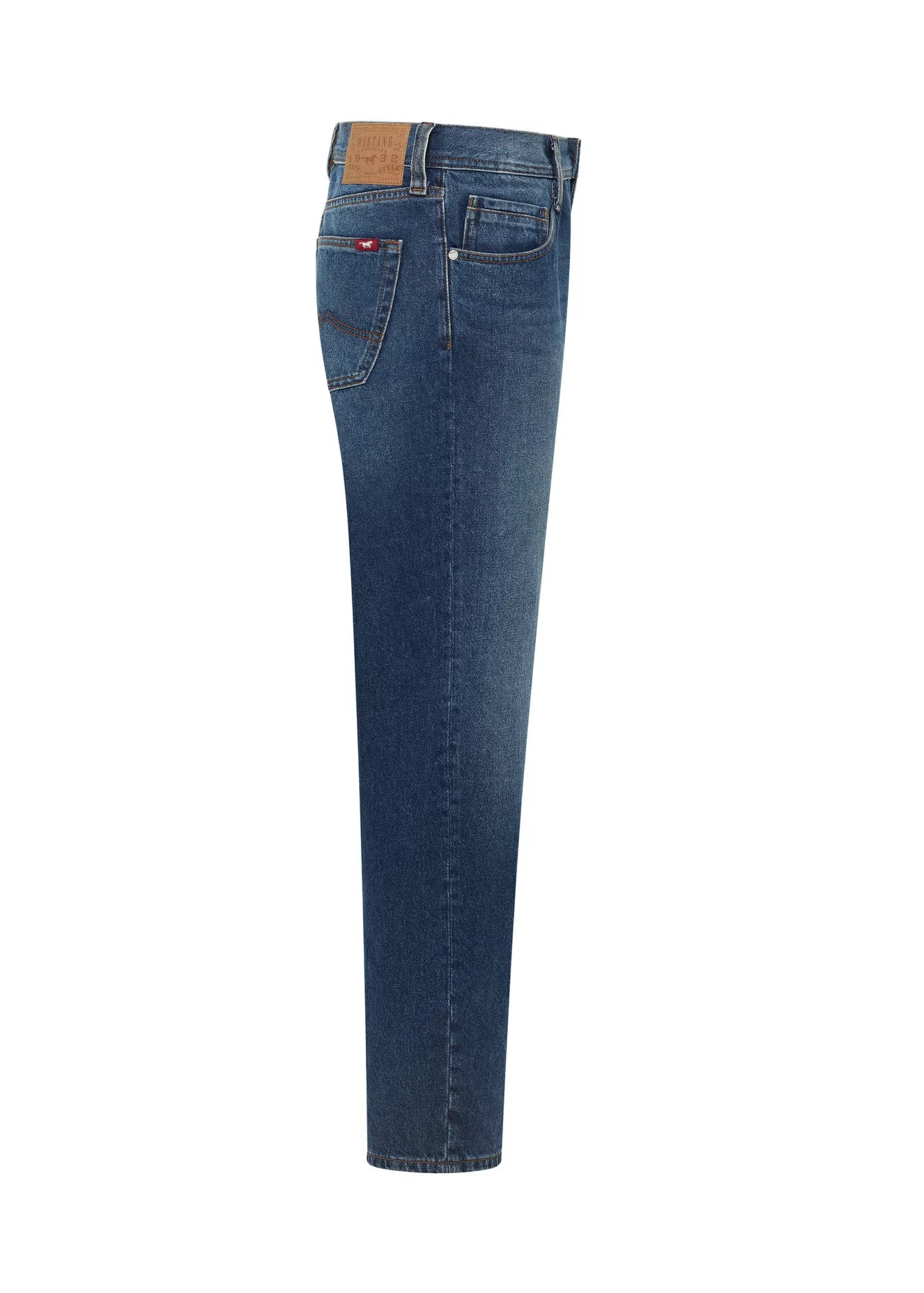 Męskie Spodnie Jeansowe MUSTANG Denver Straight Denim Blue 1016340 5000 682