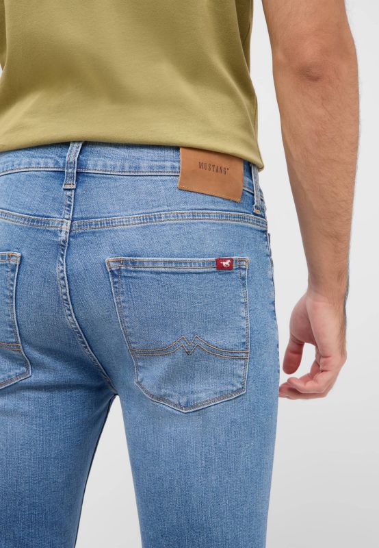 Męskie Spodnie Jeansowe MUSTANG Frisco Skinny Denim Blue 1016307 5000 583