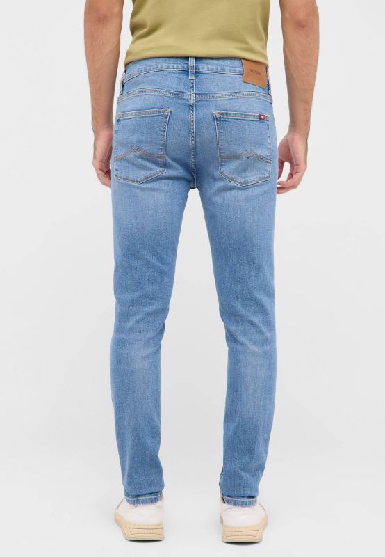 Męskie Spodnie Jeansowe MUSTANG Frisco Skinny Denim Blue 1016307 5000 583