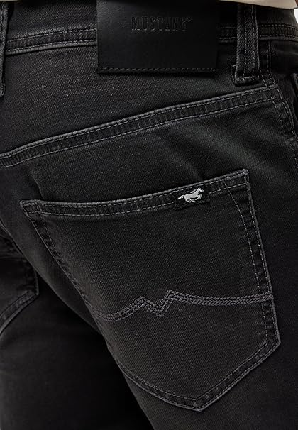 Męskie Spodnie Jeansowe MUSTANG Oregon Slim K Denim Black 1015871 4000 503