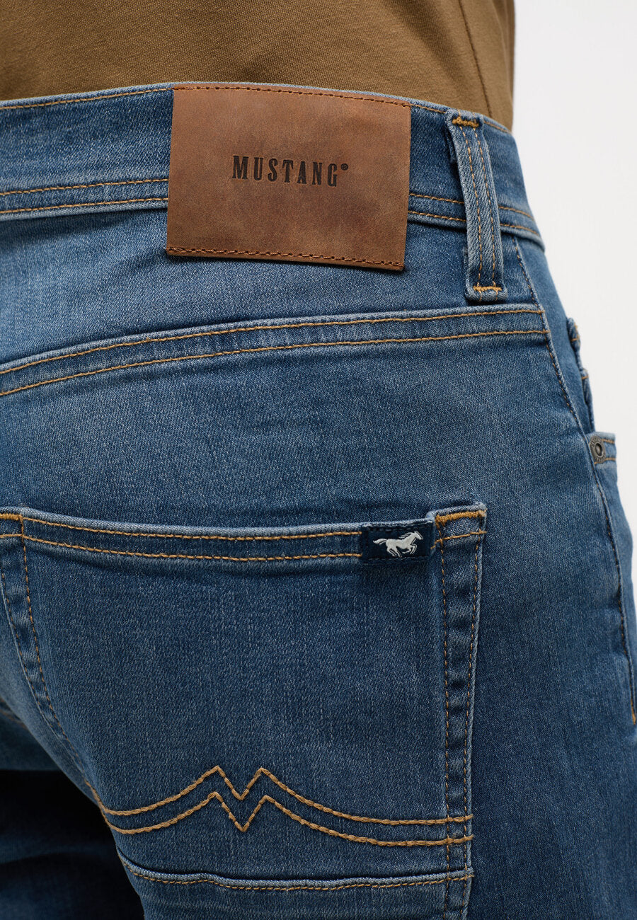 Męskie Spodnie Jeansowe MUSTANG Vegas Slim Denim Blue 1014590 5000 583